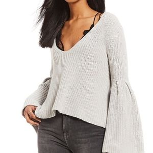 Free People Bell Sleeve Pullover Sweater